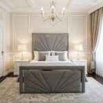 Sun Rise Bed With Silver Stripes