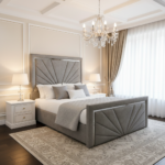 Sun Rise Bed With Silver Stripes