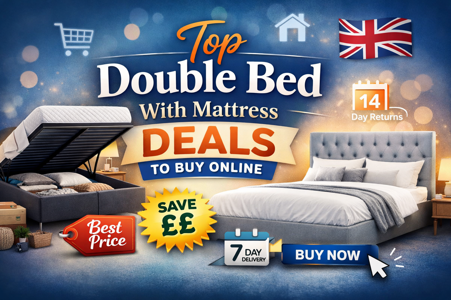Top Double Bed With Mattress Deals to Buy Online